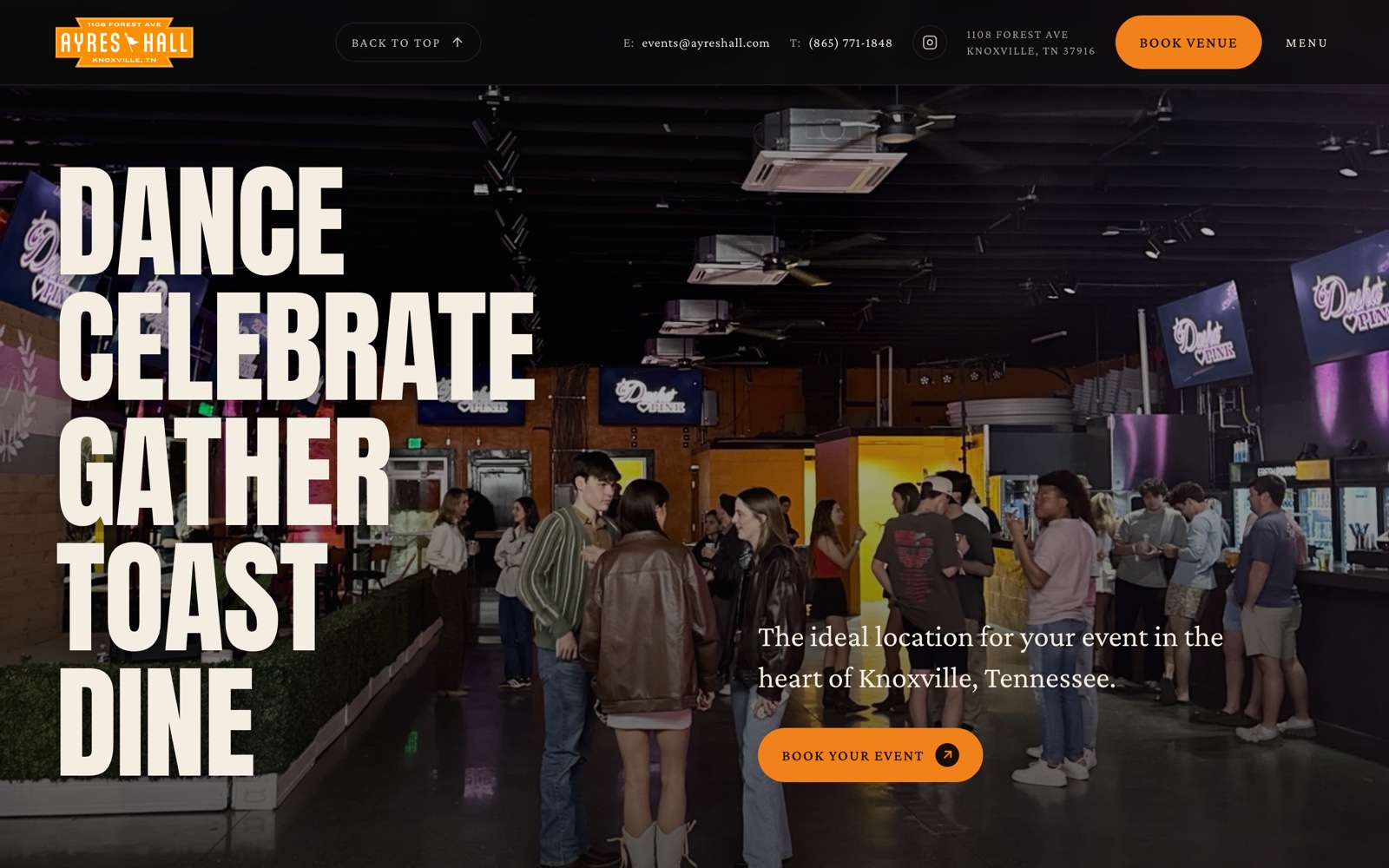 Ayres Hall website preview