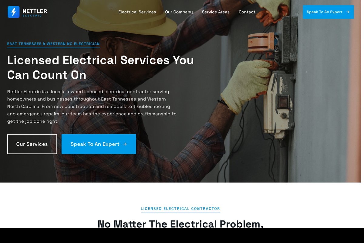 Nettler Electric site preview