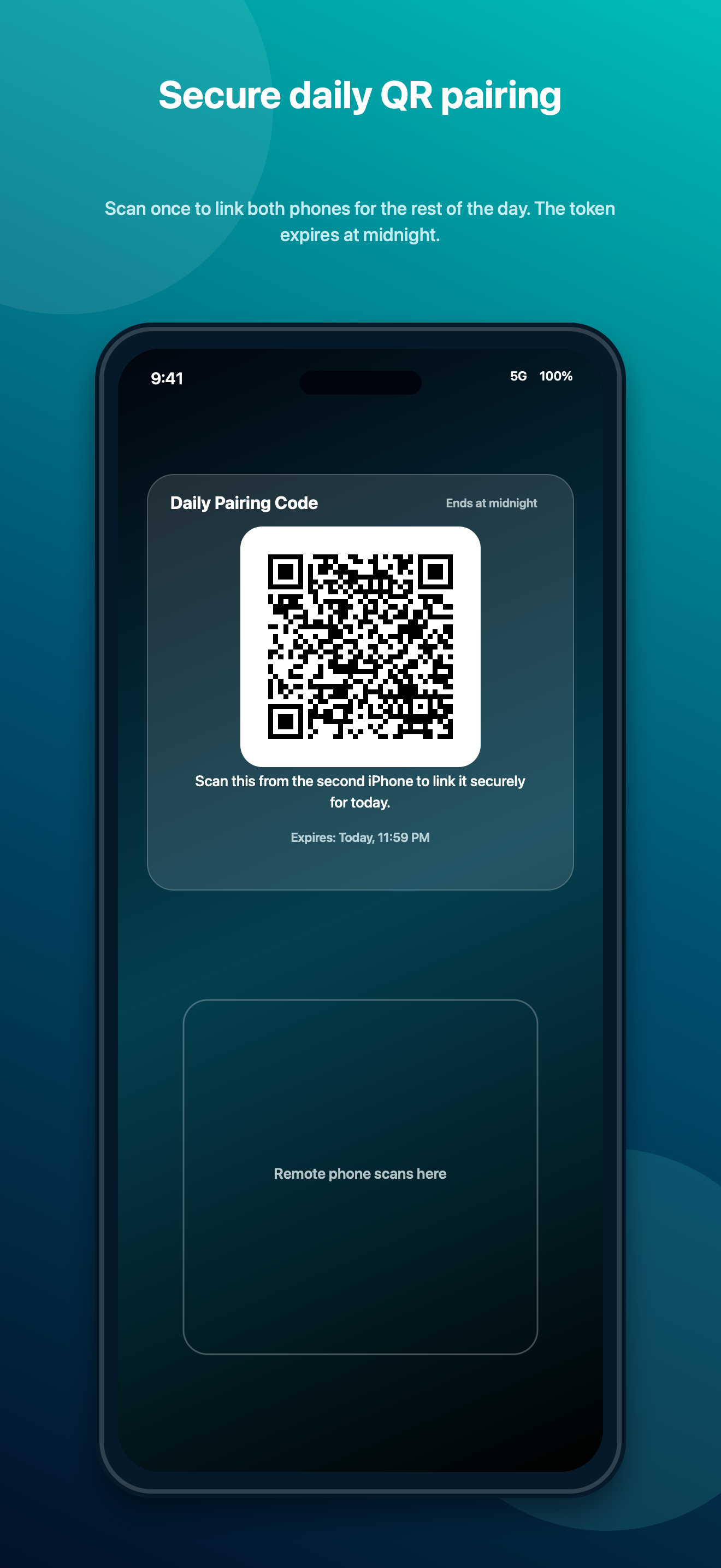 Remote Vision Enabler daily QR pairing screen