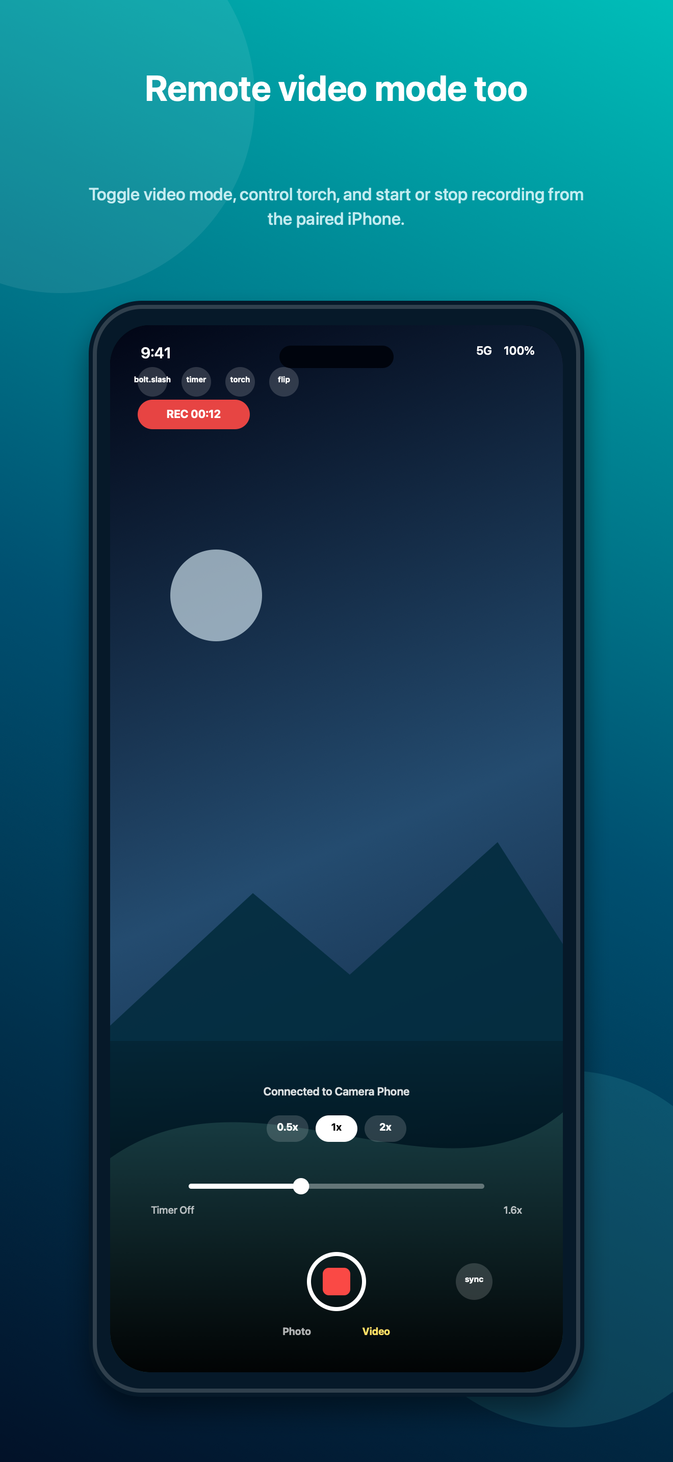 Remote Vision Enabler video mode screen